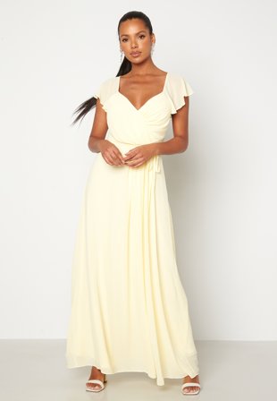 Bubbleroom Occasion Rosabelle Tie Back Gown Light yellow Klær