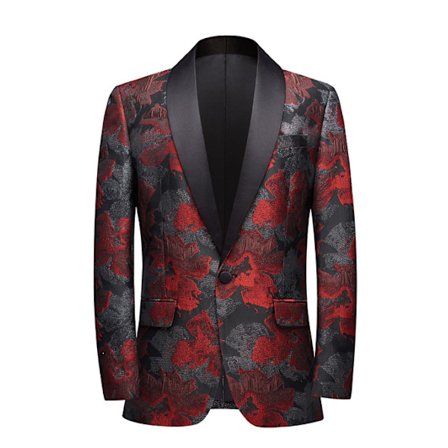 Jacquard Coat Slim Fit Blazer för män