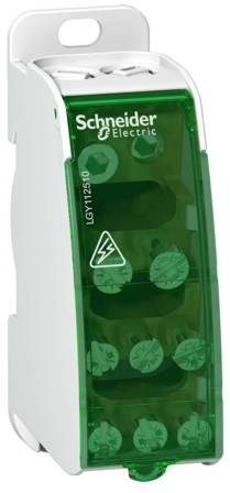Schneider Electric LGY112510 Distribusjonsblokk 1 pol, 125 A, 10 skruetilkoblinger, Elfordeling & strømforsyning
