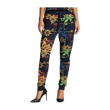 Carlo Colucci, Sweathose im Allover-Print Conti Blauw, Dames, Maat:M