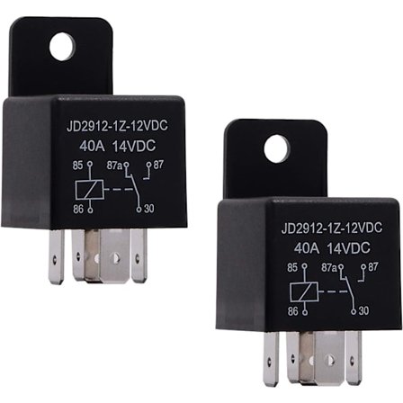2 stk. Relæ 12V 40A 5-polet SPDT, Model nr.: JD2912-1Z-12VDC 40A