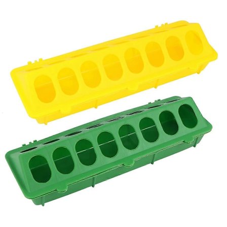 2 STK Duehus Matkrybbe Plast Duefôringstrau Fortykning Duefôringsspor Ny Due Matboks for Dyrebutikk Hjemme (Tilfeldig Farge)
