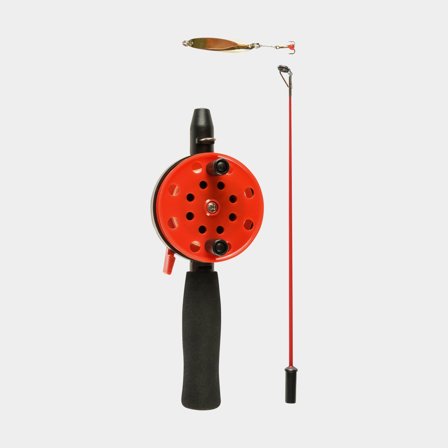 Sada na dírkové rybaření iFish Ready-To-Fish Large, včetně prutu, vlasce a vertikálního pilkru