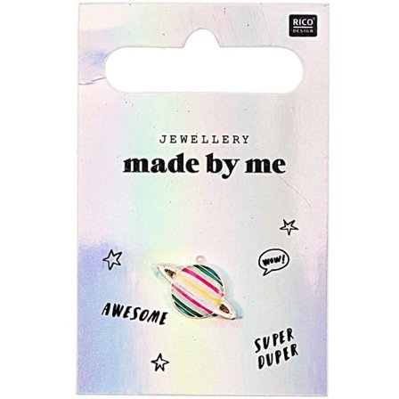 Pin's - mångfärgad planet 17 x 10 mm