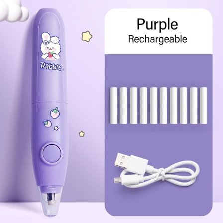 Sähköinen pyyhekumi Automaattinen lyijykynän pyyhekumi PURPURIN LADATTAVA