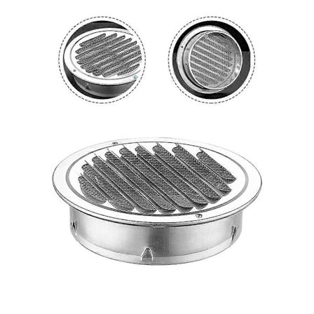 70-300mm Rund Ventilationsgaller i Rostfritt Stål för Yttervägg, Kanalventilationsverktyg, Avgasgallerlock, Kyl- och Värmeventiler