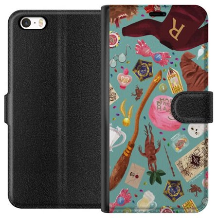 Yhteensopiva Lompakkokotelo Apple Apple iPhone 5 Maaginen kuvaus velhon sauva, hatun ja mielikuvituksellisten esineiden kanssa leikkisässä satumaise