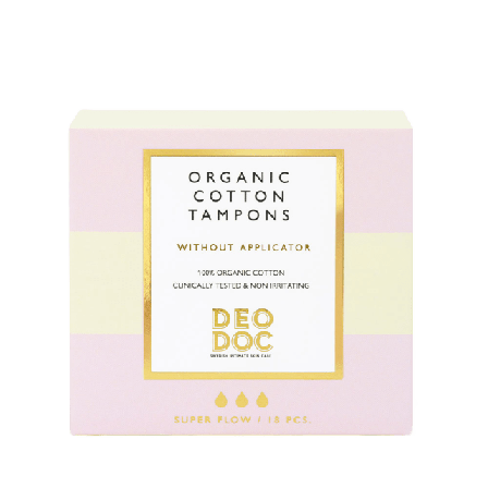 DeoDoc Organic Tampons Super Intim Dam 18 PCS