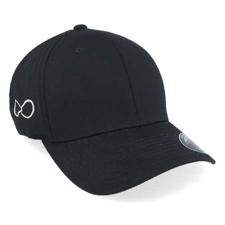 Iconic - Infinity Symbol Side Logo Black Flexfit Flexfit Black Cap - @ Hatstore