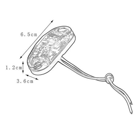 Piranha LED Sidomarkör Blinkerslampa Bil Lastbil 12/24V