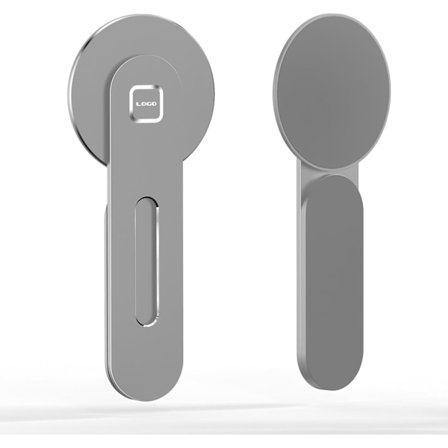 Bærbar telefonholder – justerbart magnetisk stativ til bærbare computere og stationære skærme – forbedrer produktiviteten og letter telefonbrug.