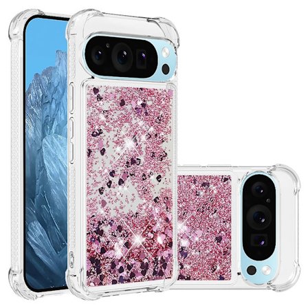 Google Pixel 10 / 10 Pro Skal Glitter Quicksand Roséguld