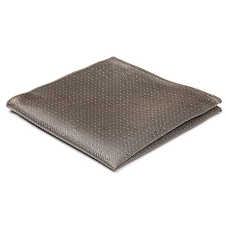 Fazzoletto da taschino in seta beige con fantasia a pois per uomini - Fazzoletti da taschino fantasia
