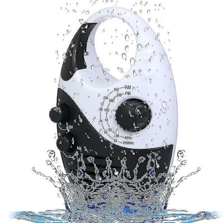 Vedenkestävä suihkuradio, säädettävä äänenvoimakkuus suihku AM FM -painikkeen kaiutin, langaton radio kylpyhuoneen suihkuun yläkahvalla