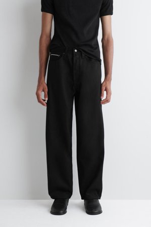 COS Rider Raw Selvedge Straight-Leg Jeans in Black - Men