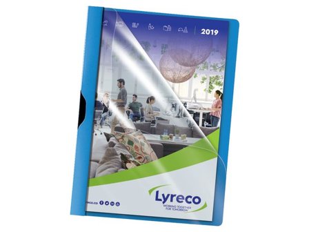 Lyreco Klämmapp PP A4 3mm blå 5/fp - Lyreco - Kontorsmaterial - Mappar och plastfickor - Klämmappar