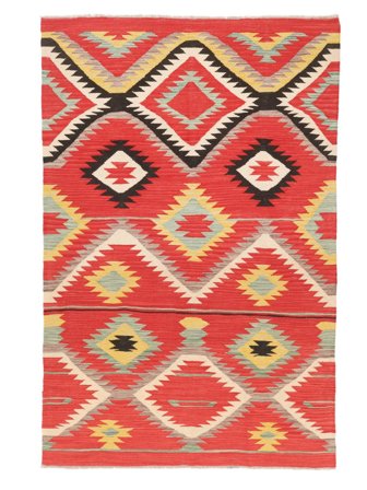 Hand Woven Kilim Modern Rug 118X180 Wool Small
