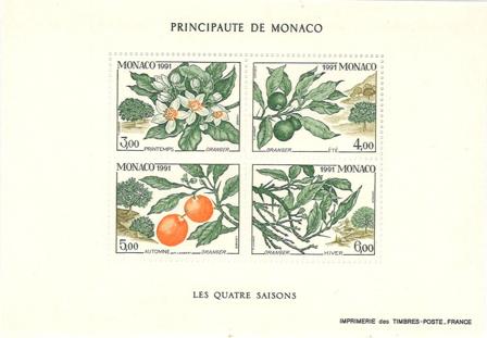 Monaco 1991 - YT BF 54 (1790-1793) - Postfrisk miniark