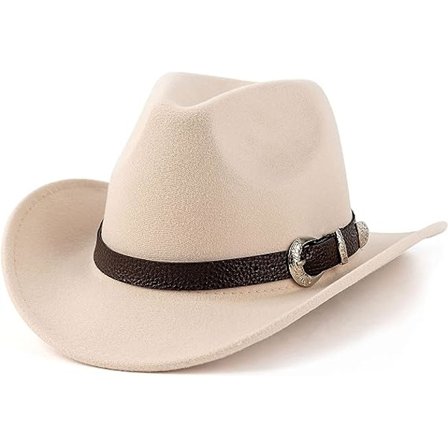 Western Cowboy Hater for Kvinner Menn Filt Bred Bremskjerm Panama Hat med