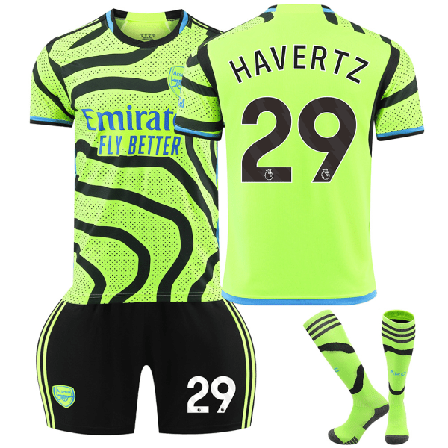 2324 Arsenal borte grønn draktsett med sokker No.29 HARVERTZ XXXL
