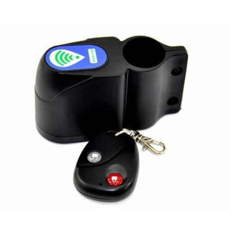 Anti-tyveri 105db Alarm fjernkontroll Sykkel Sykkelalarm Sirene-WELLNGS black