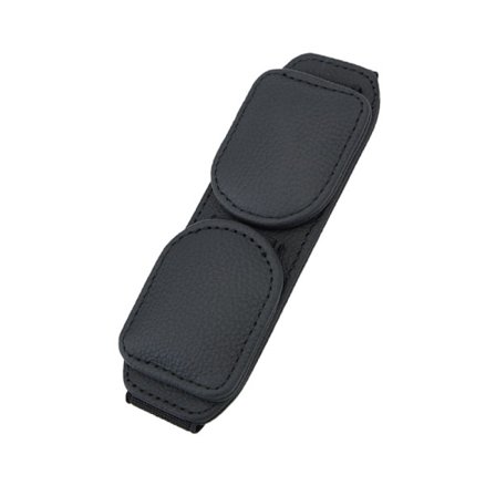 Læderklemme for briller til bilvisir, svart