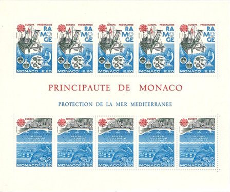 Monaco 1986 - YT BF 34 (5x1520-5x1521) - Postfrisk miniark