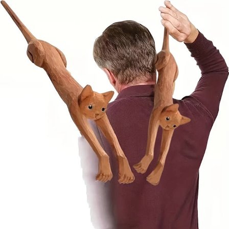 1/2/4 stk. Treformet kattekløer, manuell massasjeverktøy, th & hjemmepleie, manuell ryggkløer, ideell gave til bursdag, avslapning &