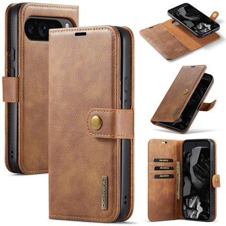 DG.MING 2-i-1 Magnetpung Google Pixel 9 Pro XL Cognac