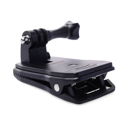 360 Graders Roterande Ryggsäck Hatt Klämma Fäste för Go-Pro Hero Serie 4 Session/4/3+/ Hero 3/2 Kamera