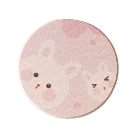 Diatomit Kop Pad 10x10cm Tekop Underlag Vandabsorberende Pad Diatomé Jordmåtte til Spisebord Sæbe Pink Kat