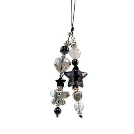 Y2K Telefon Charm Nøglering Stjerne Blomst Telefonkæde Rem til Kvinder Piger Håndlavede Smykker Kamerataske Rygsæk Ornament