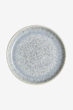 Denby - Tallerken Halo Speckle Coupe diameter 26 cm - Grå - Tallerkener - Fra Homeroom