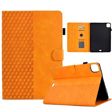 iPad Pro 11 2024 Rhombus Prägling Läder Fodral - Elegant och Skyddande Skal