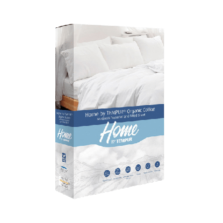 Tempur Bäddmadrasskydd Ekologisk Bomull 90x200 Sovrum Unisex Vit 90x200cm