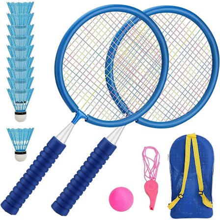 Badminton Tennis Rackets (Blå)Set Tennis Utomhusspel Boll Utomhus Strandleksak för Barn 3 4 5 År Gamla