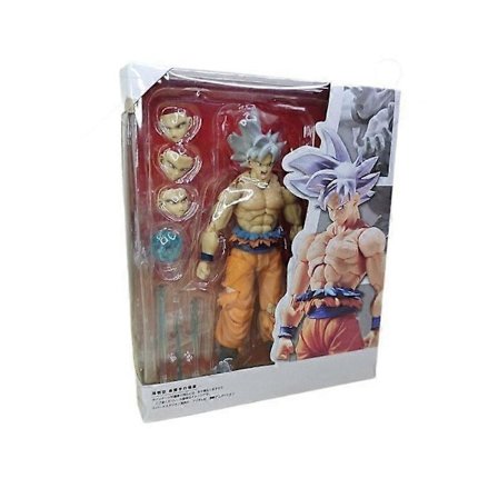 Anime Dragon Ball -nukke Son Goku -nukke SHF Super White Hair Son Goku PVC -toimintahahmo Mallinukke Lelunukke Kokoelmalahja Lapset Valkoinen