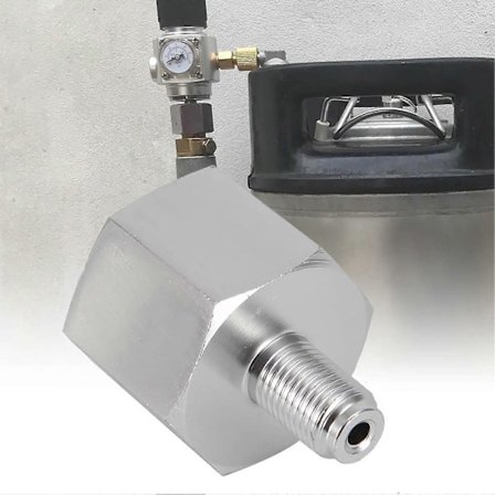 Mini CO2 Regulator Adapter för Hembryggt Öl Corny Keg 3/8-24UNF till 6ACME-6G