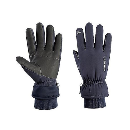 Vinterhandsker Skihandsker, Vandtætte Arbejdshandsker Med Touchscreen, Varme Snehandsker Til Kvinder Mænd I Koldt Vejr Blå