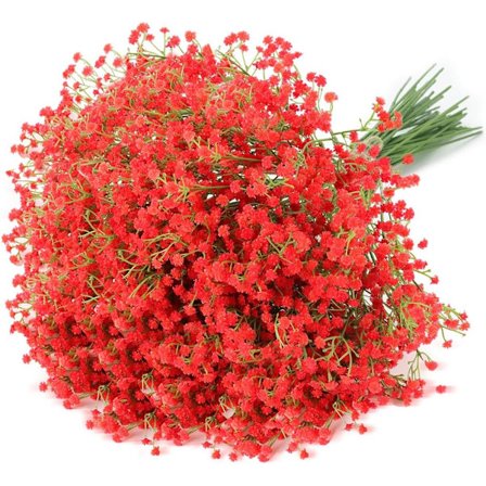 6 st konstgjorda Babys Breath Gypsophila blommor buketter för DIY krans blomsterarrangemang dekoration