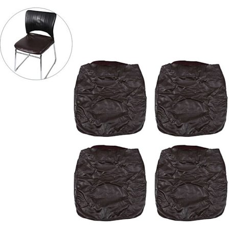 Elastiska matstolsöverdrag, avtagbara korta matstolsöverdrag för kök, bar, hotell och bröllop (Cafe, set om 4)