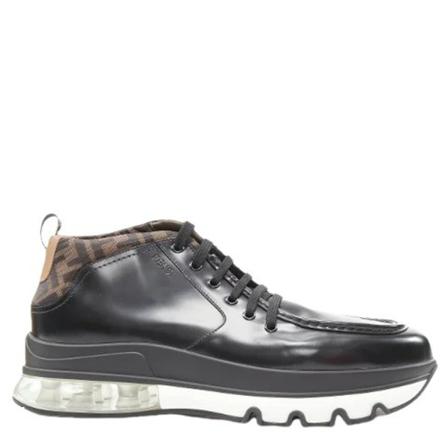 Fendi Vintage, Pre-owned Leather boots Zwart, Heren, Maat:44 EU,leer