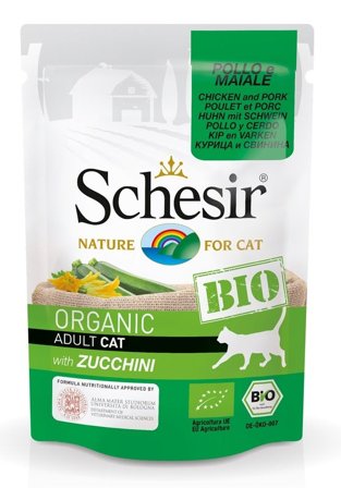 Schesir Organic Bio Paté Al Pollo Con Maiale E Zucchini Per Gatti