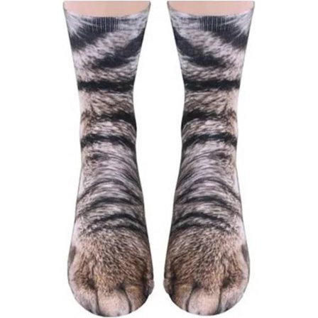 Funny Cat Christmas Gifts - 3D Animal Paw Socks - Socks for Adult Women and Men