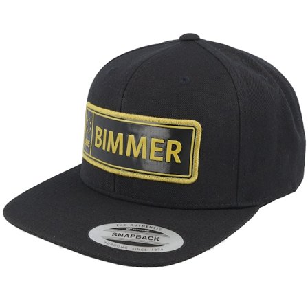 Iconic - Bimmer Gold License Plate Black Snapback Snapback Black Cap - @ Hatstore