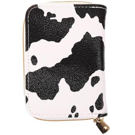 Luottokorttikotelo Lompakko Pieni Korttikotelo Lompakko Naisten Korttikotelo Lompakko Lehmän Kuvio Lompakko (12.00X8.00X2.50CM, kuten kuvassa näkyy)