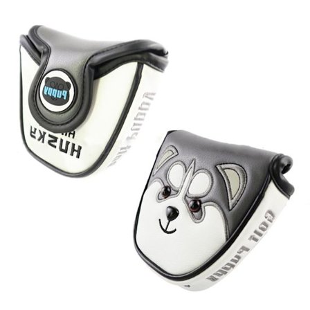 Golf Head Cover Vattentätt Sött Hundform Golf Head Protector PU Super Fleece Golf Putter Cover för Utomhus PCM