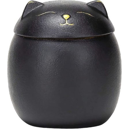 Kæledyrsurne Kat Sort katteurne, Katteaske Katteaske Souvenir (sort)