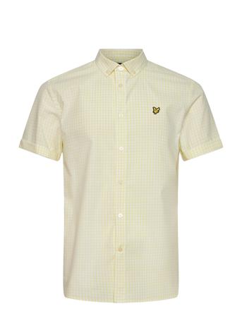 Ss Gingham Shirt Kortärmad Skjorta Gul Lyle & Scott