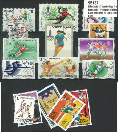 Håndbold 17 forskellige frimærker